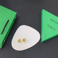 designer Bottega Veneta Gold Plated Hoop Earrings - Bottega Veneta