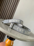 Loewe Gray Woven Logo Strap - Adjustable Bag Accessory
